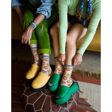 Evil Eye Sheer Crew Sock