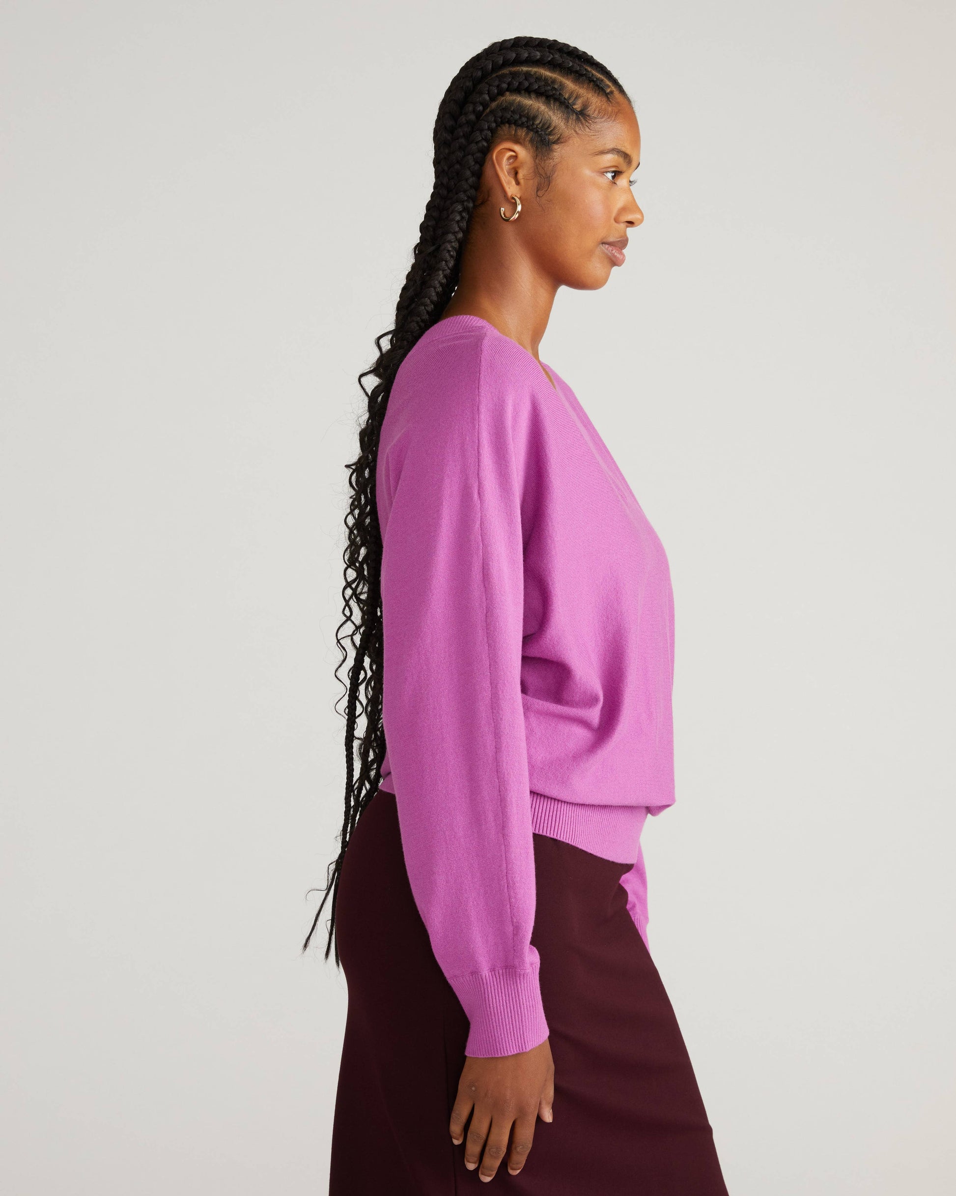 Savvy Fine Knit Sweater Blouse