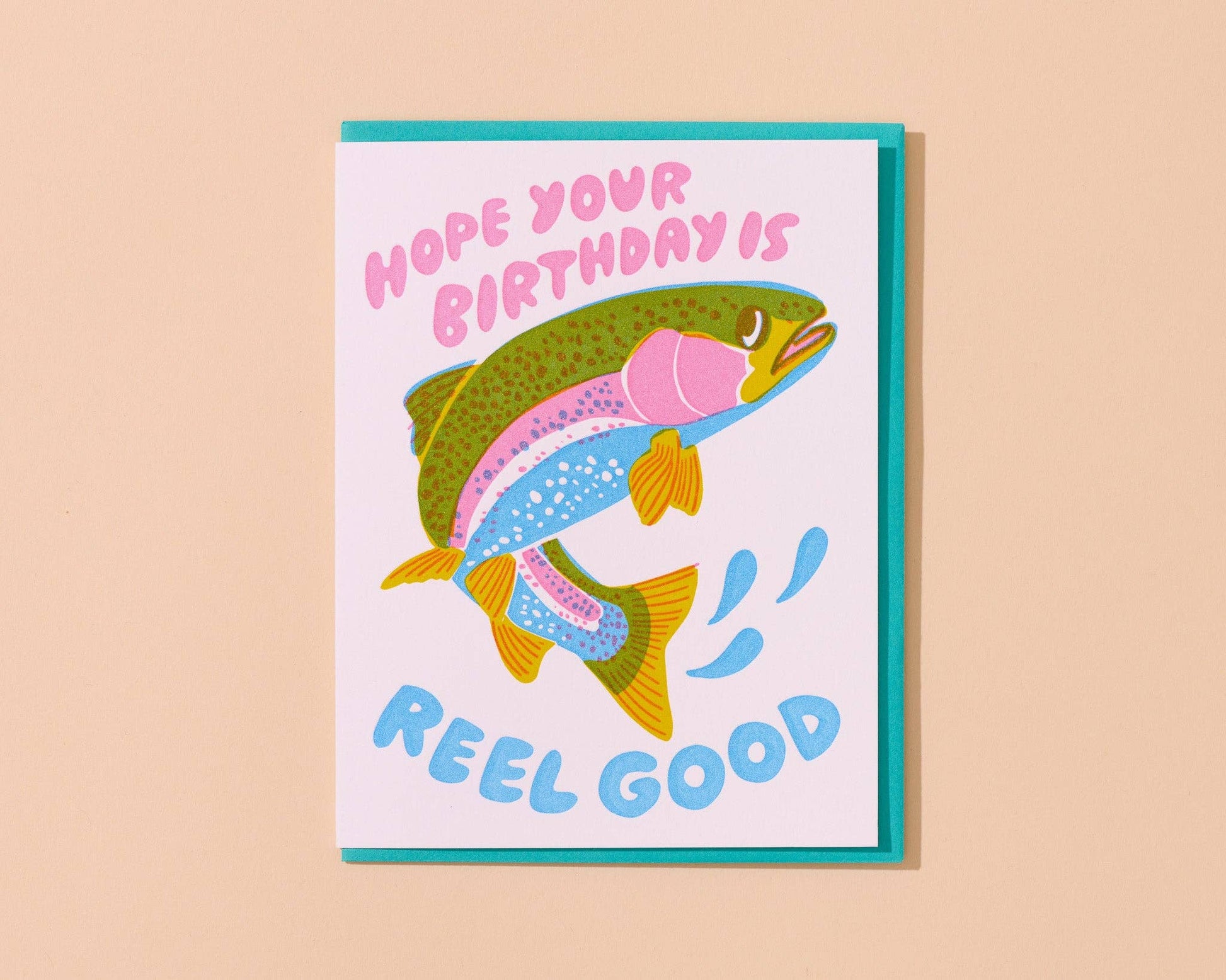 Reel Good (Trout) Letterpress Card