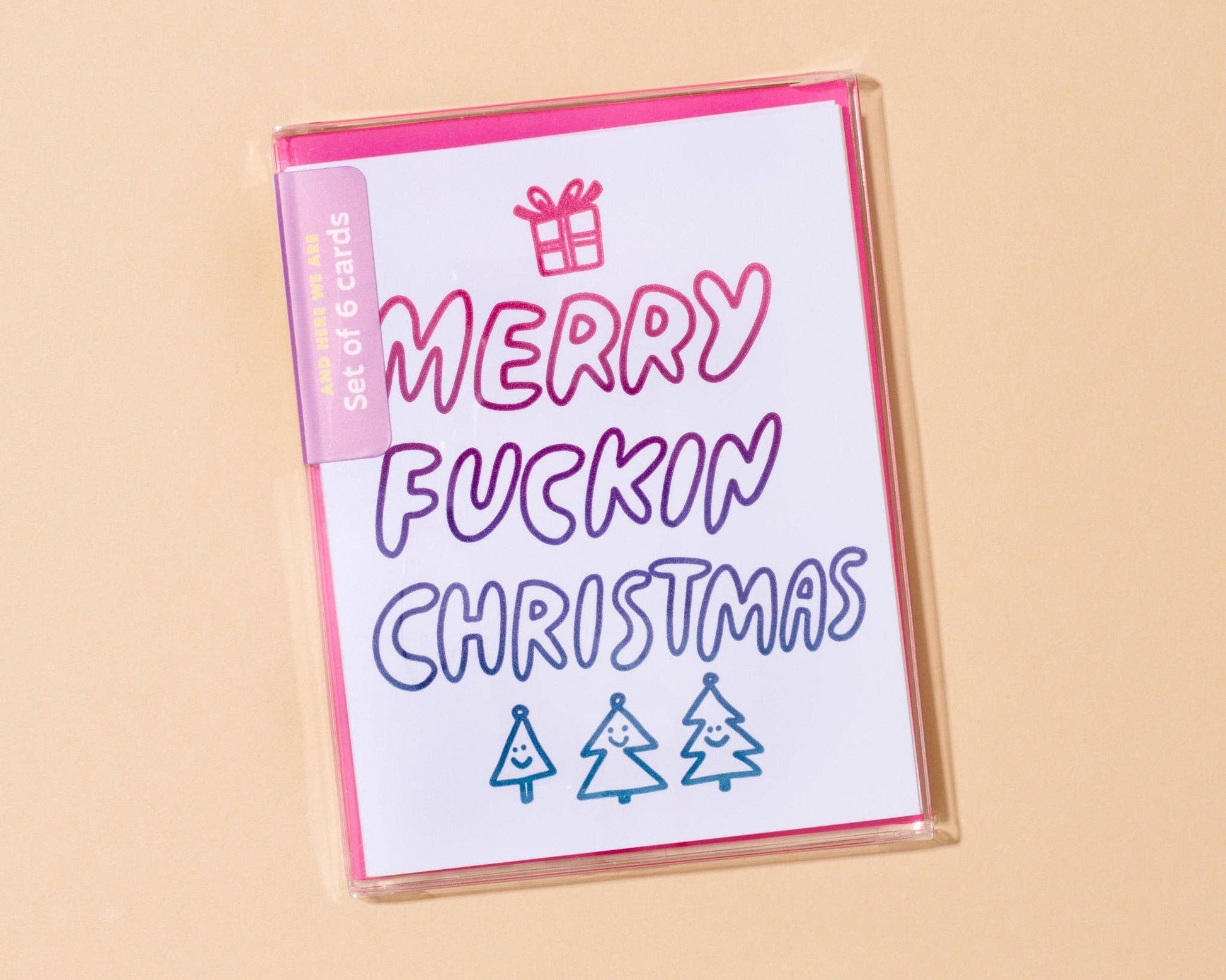 Merry Fuckin' Christmas Letterpress Greeting Card