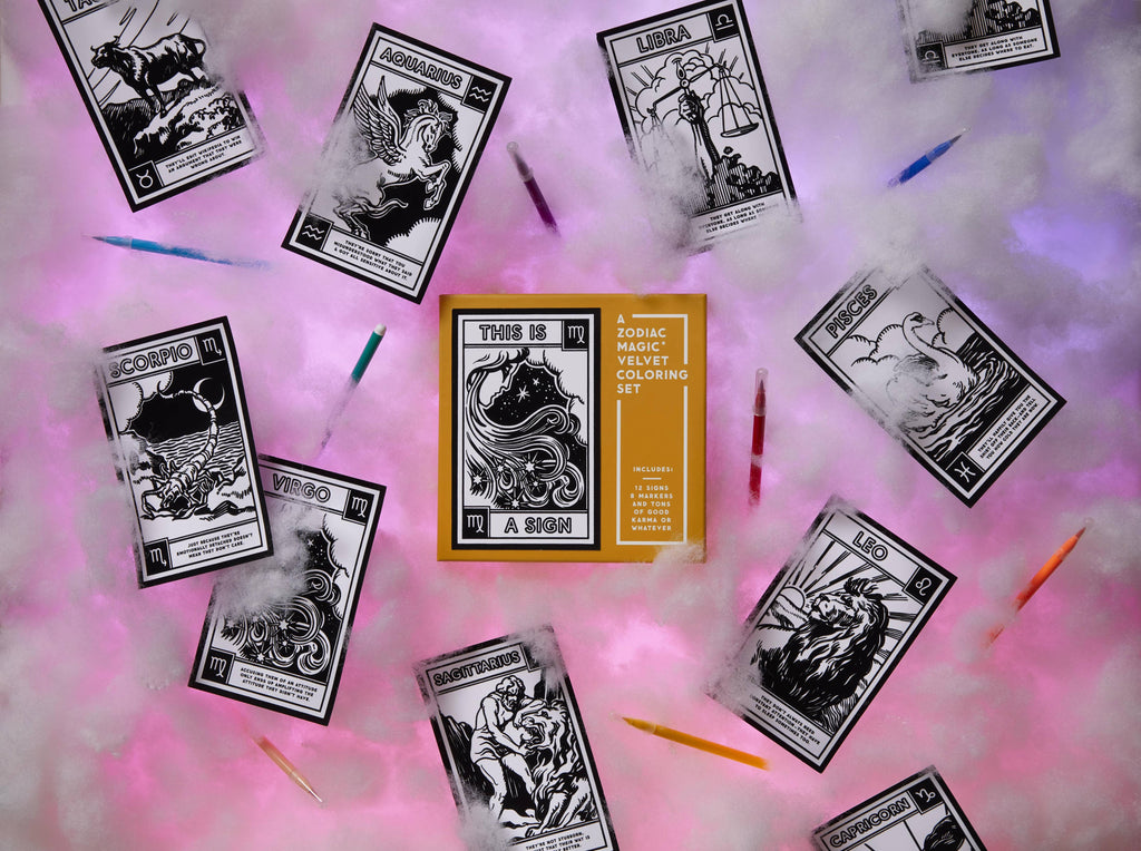 This Is A Sign Magic Velvet Zodiac Coloring Set