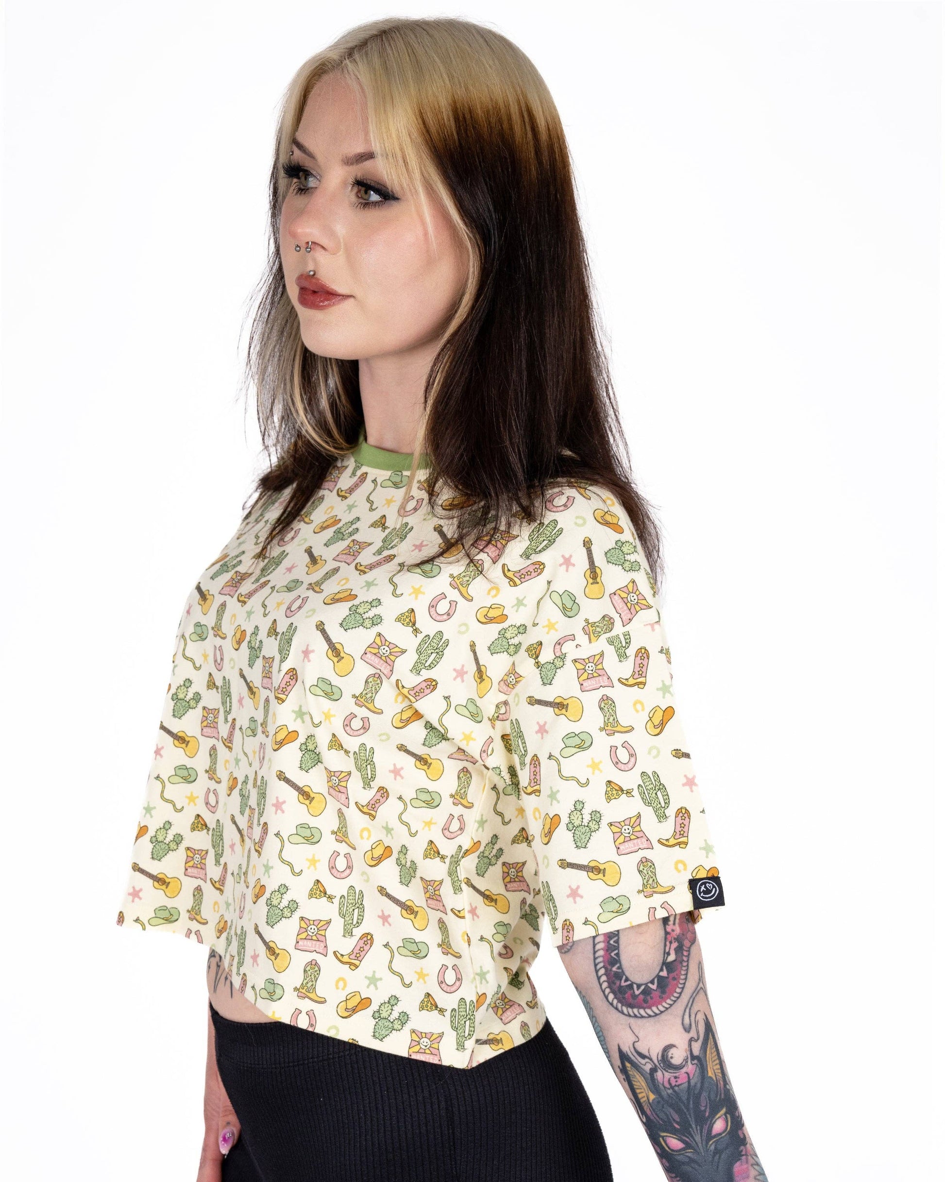 Cowboy Cropped Boxy Tee