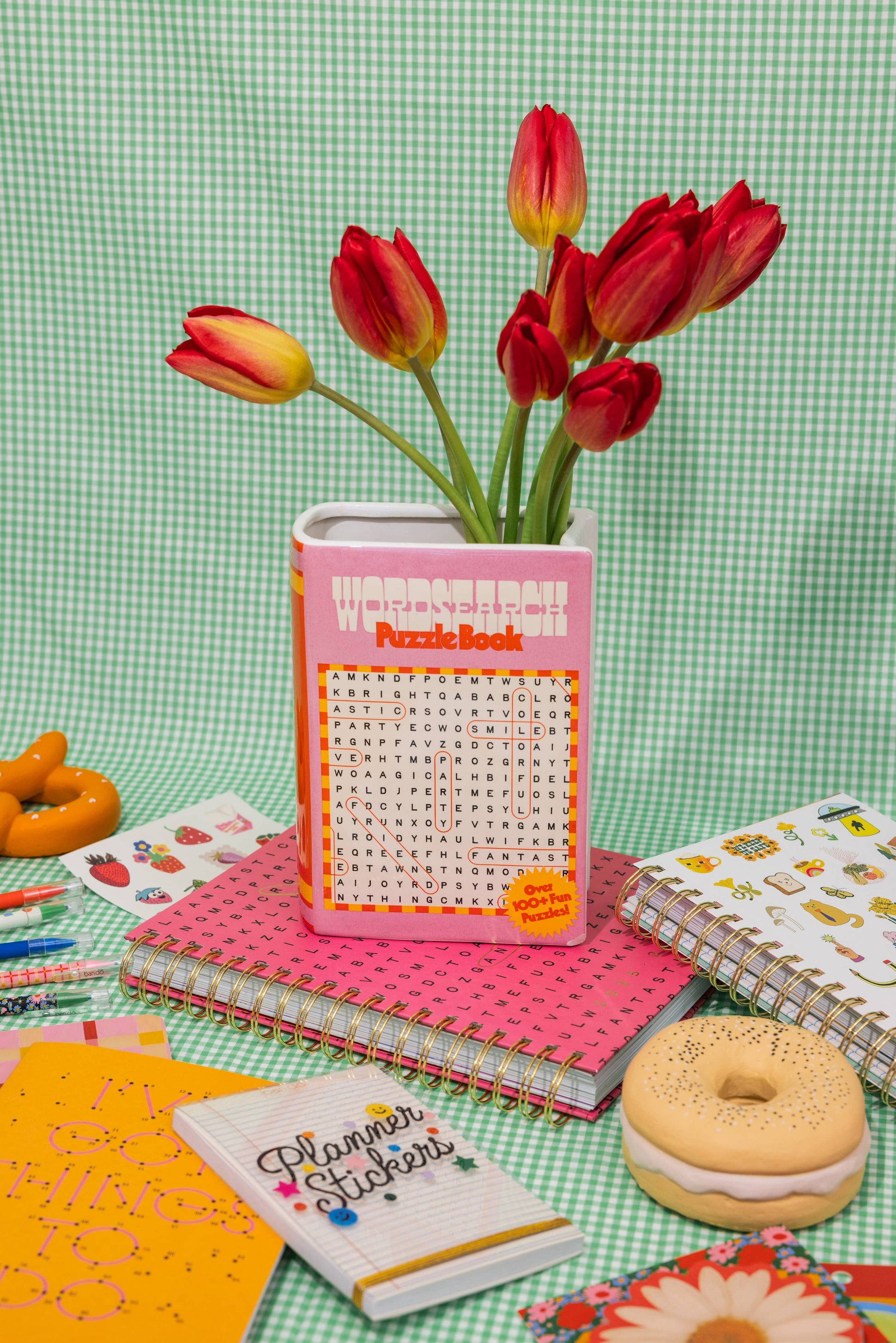 Word Search Book Vase