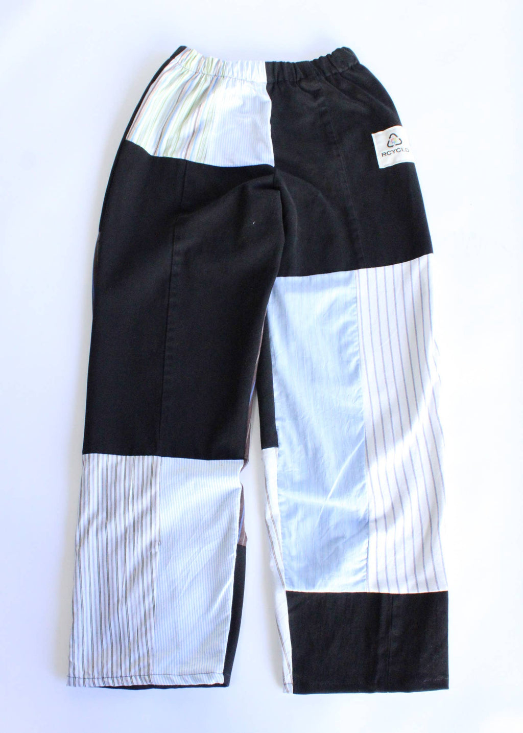 Vintage Denim x Stripes Patchwork Pants