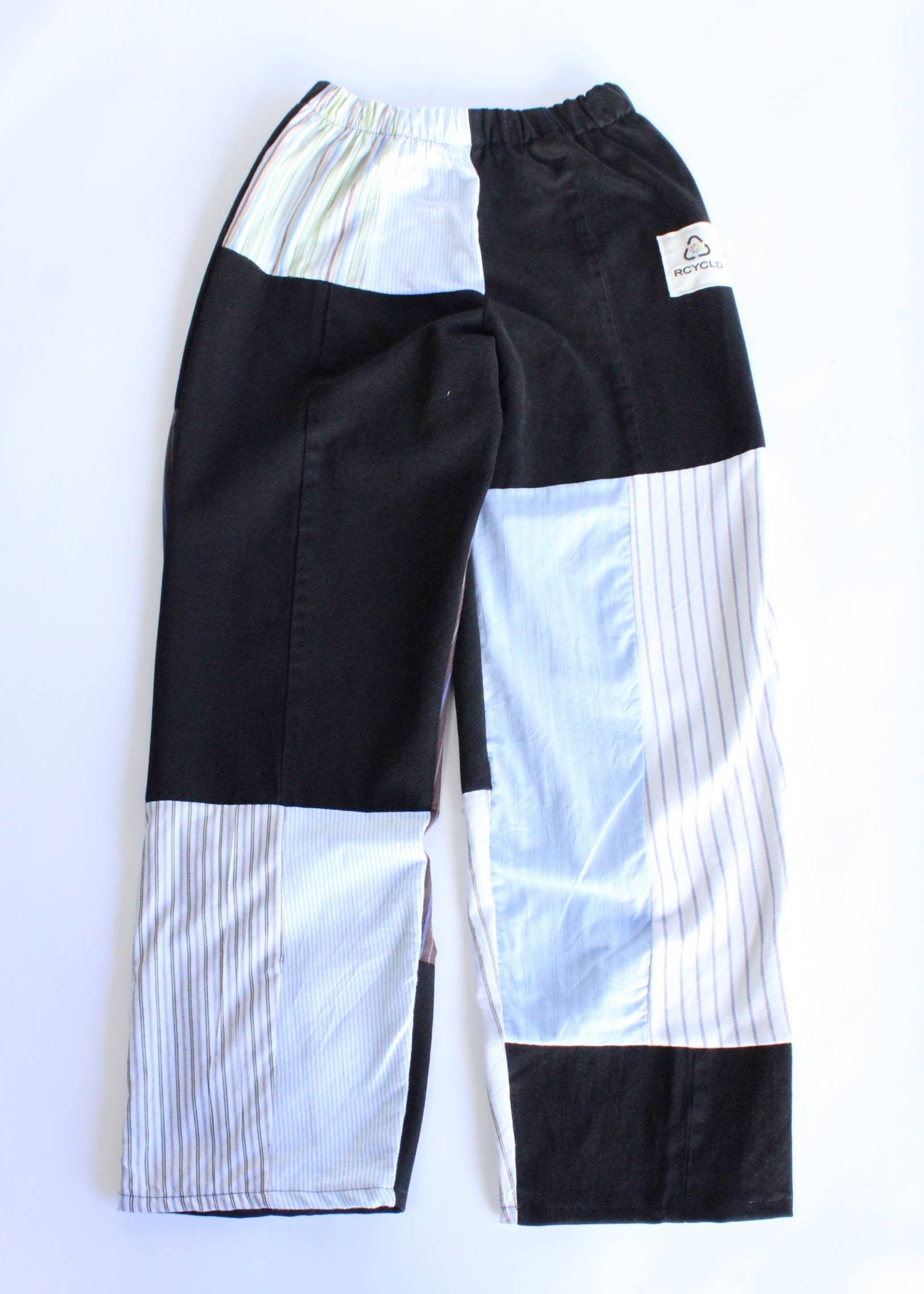 Vintage Denim x Stripes Patchwork Pants