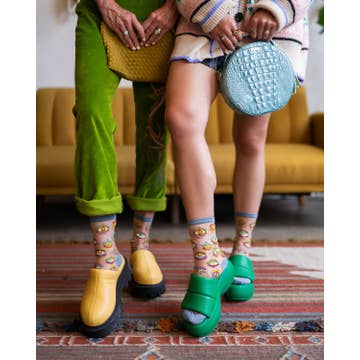 Evil Eye Sheer Crew Sock