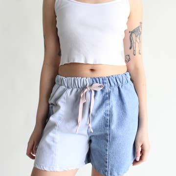 RCYCLD Eco-Denim Pieced Shorts