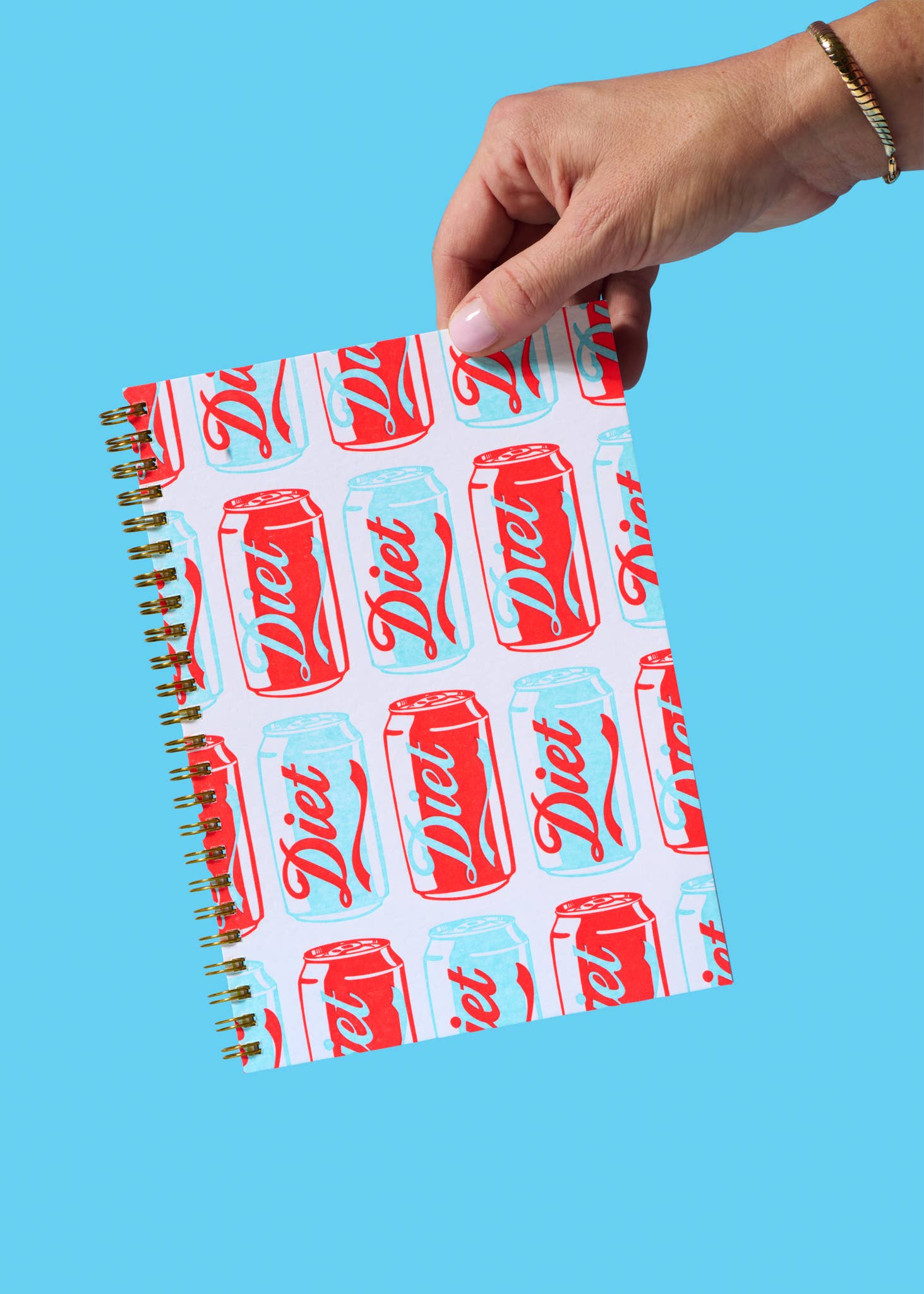 Diet Soda Letterpress Spiral Notebook