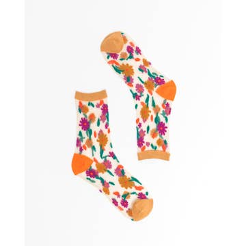 Ditsy Floral Sheer Ankle Sock
