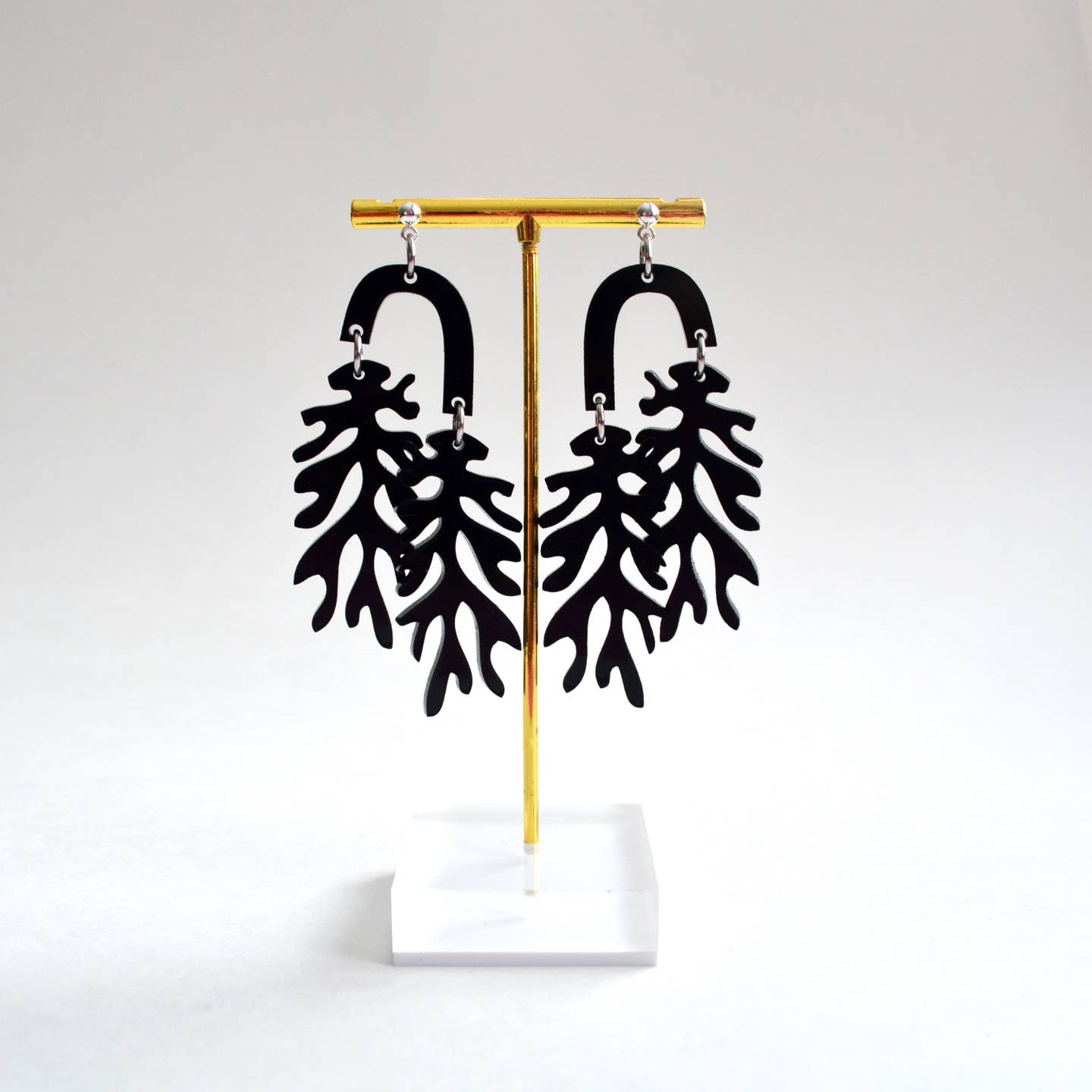 Black Matisse Leaf Earring