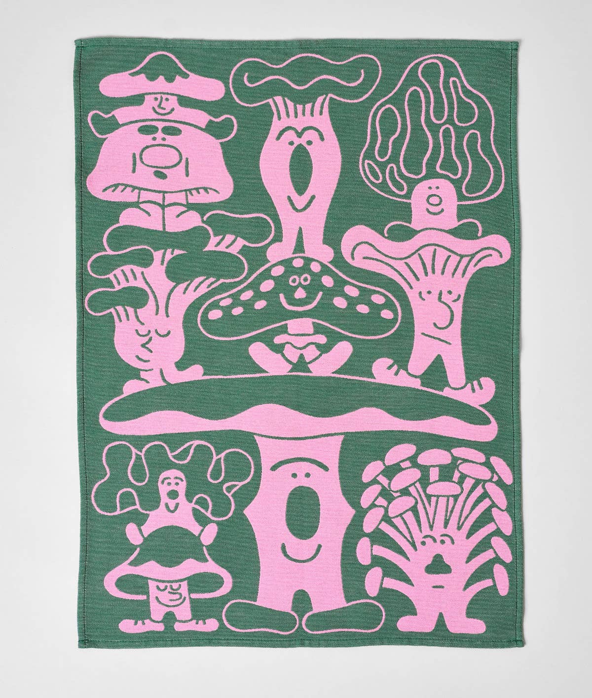 Mushrooms Woven Cotton Tea Towel