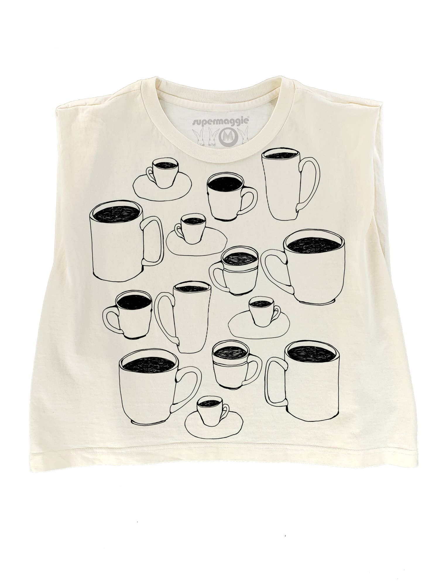 Coffee Cups Maisie Heavyweight Muscle Tee