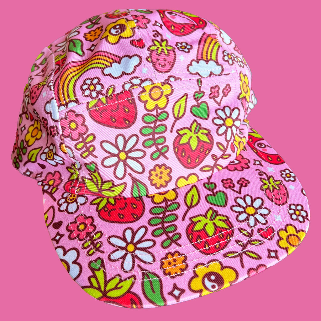 Strawbebby 5 Panel Hat