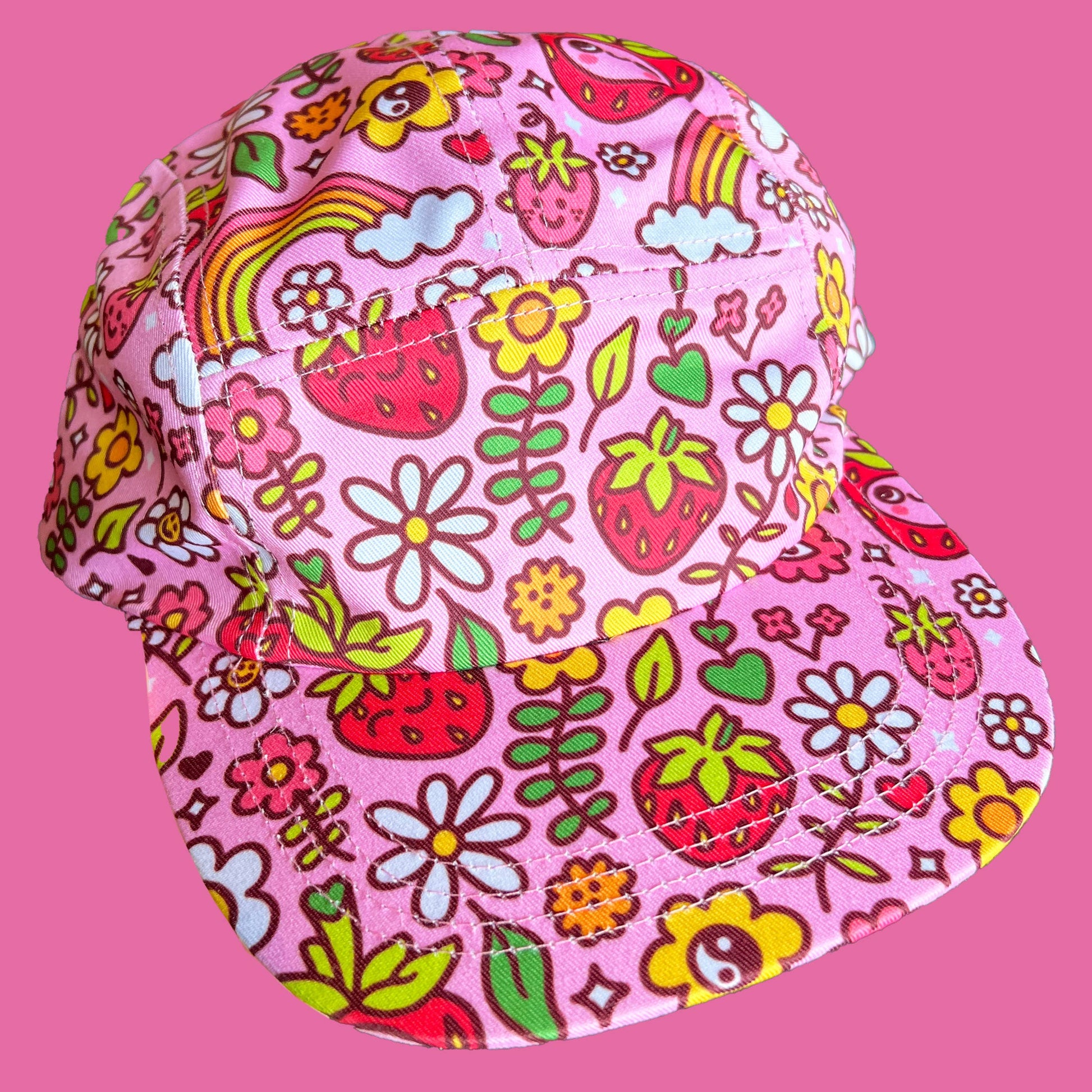 Strawbebby 5 Panel Hat