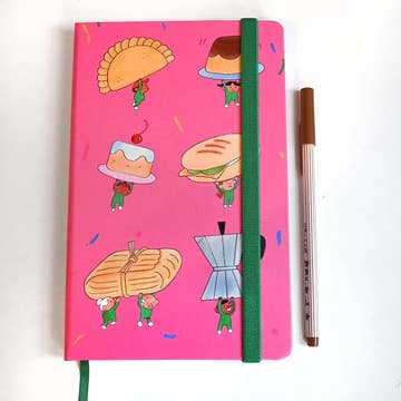 Food on Parade Hardcover Notebook