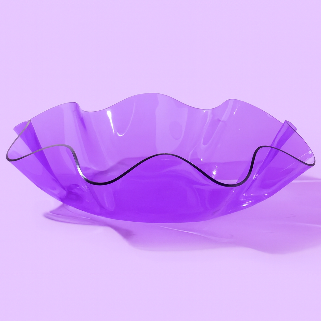 Wavy Acrylic Nesting Bowl - Medium - Purple