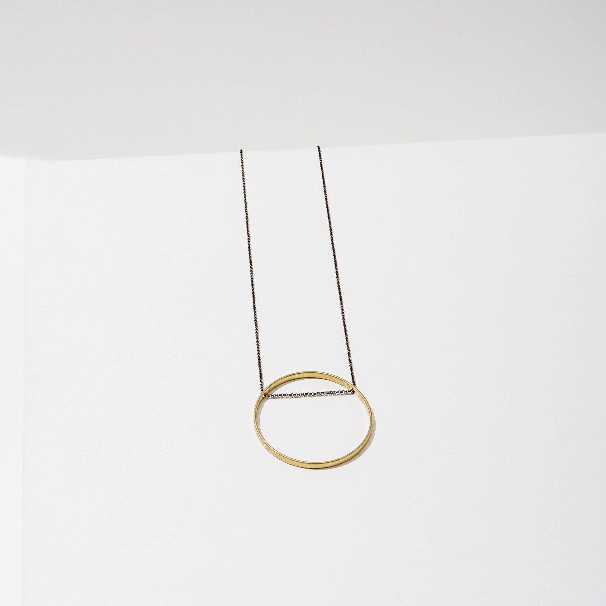 Horizon Brass Circle Necklace - 2 Sizes