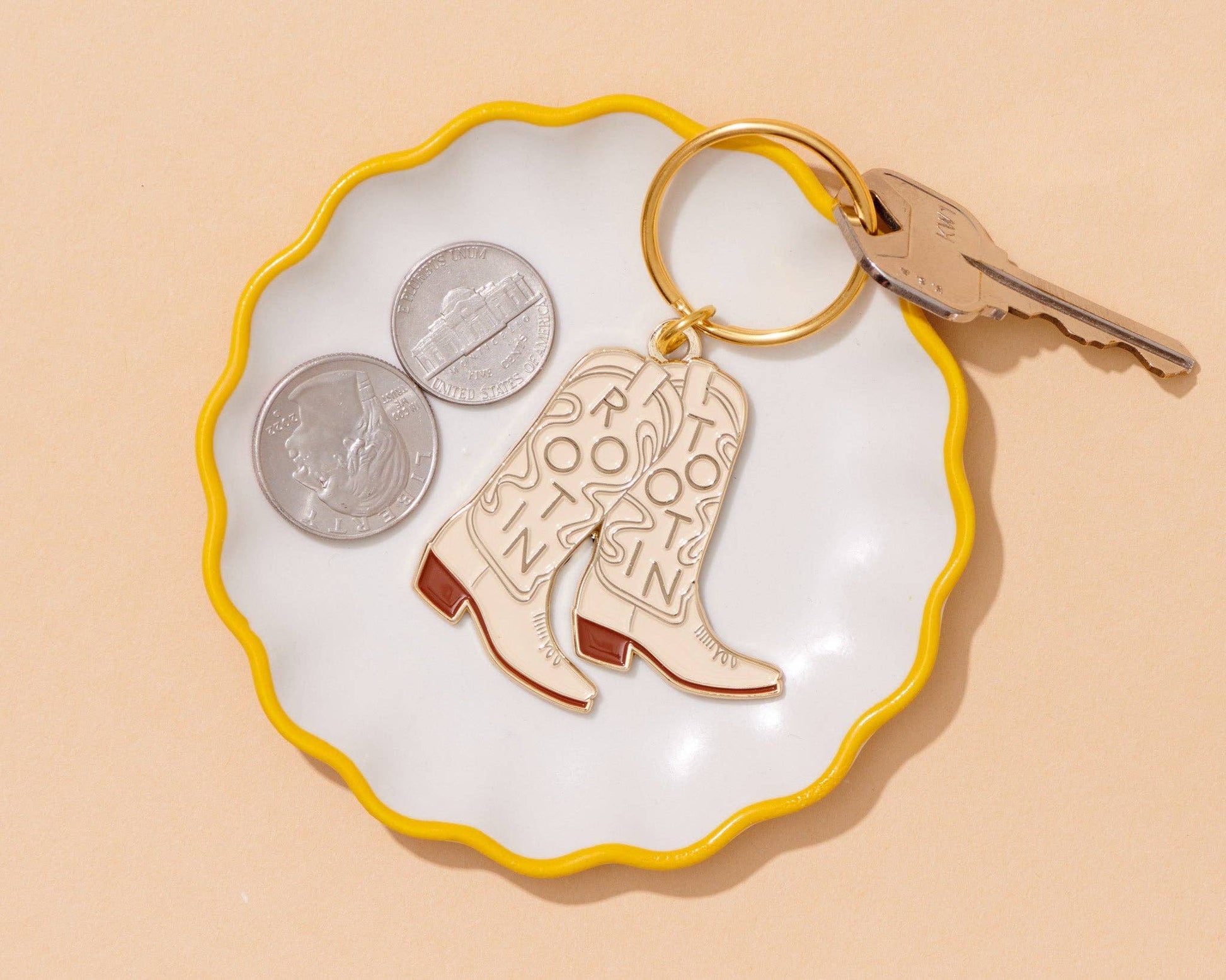 Rootin' Tootin' Western Cowboy Boot Keychain