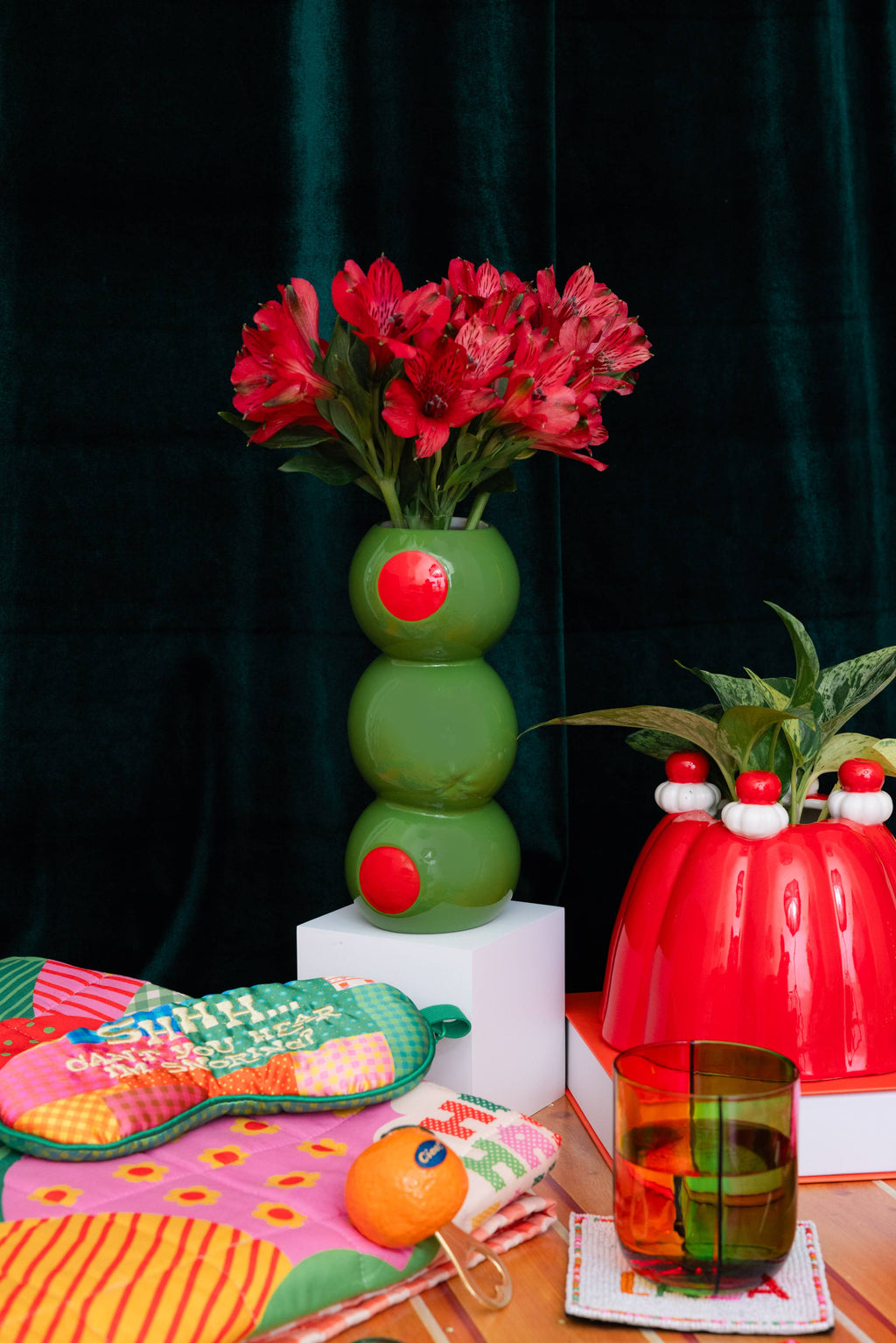 Olives Ceramic Vase