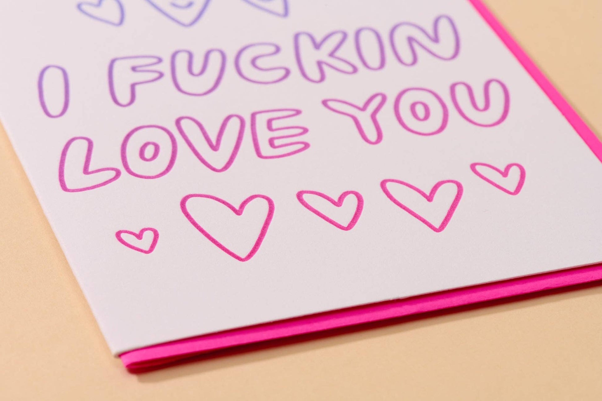 I F*ckin Love You Letterpress Card
