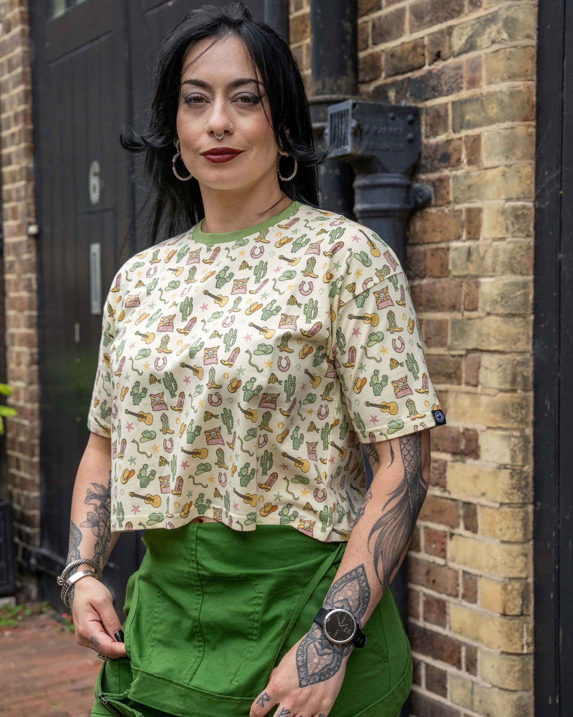 Cowboy Cropped Boxy Tee