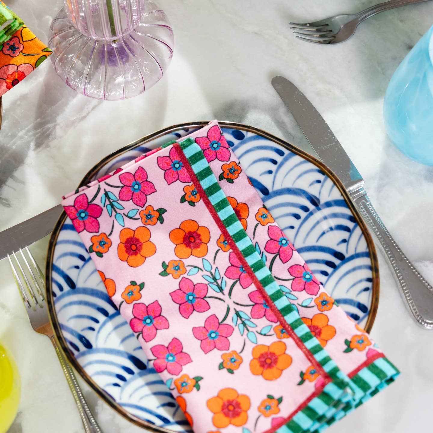 Summer Floral Cloth Napkin Set