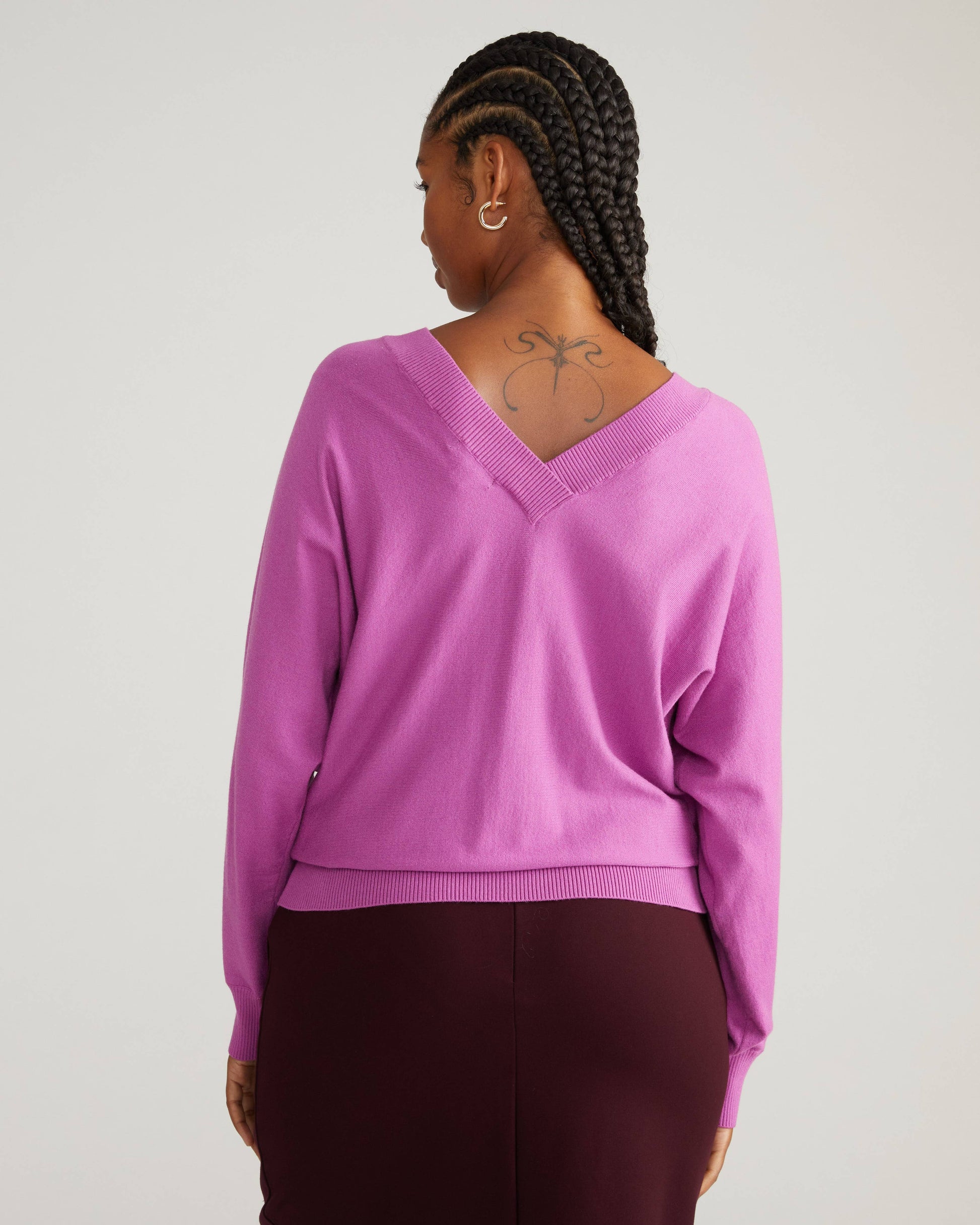 Savvy Fine Knit Sweater Blouse