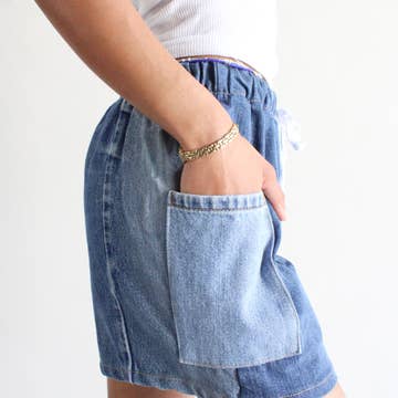 RCYCLD Eco-Denim Pieced Shorts
