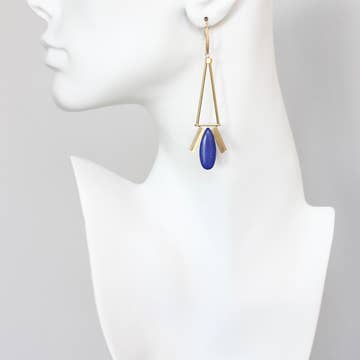 Cobalt Artdeco Earrings
