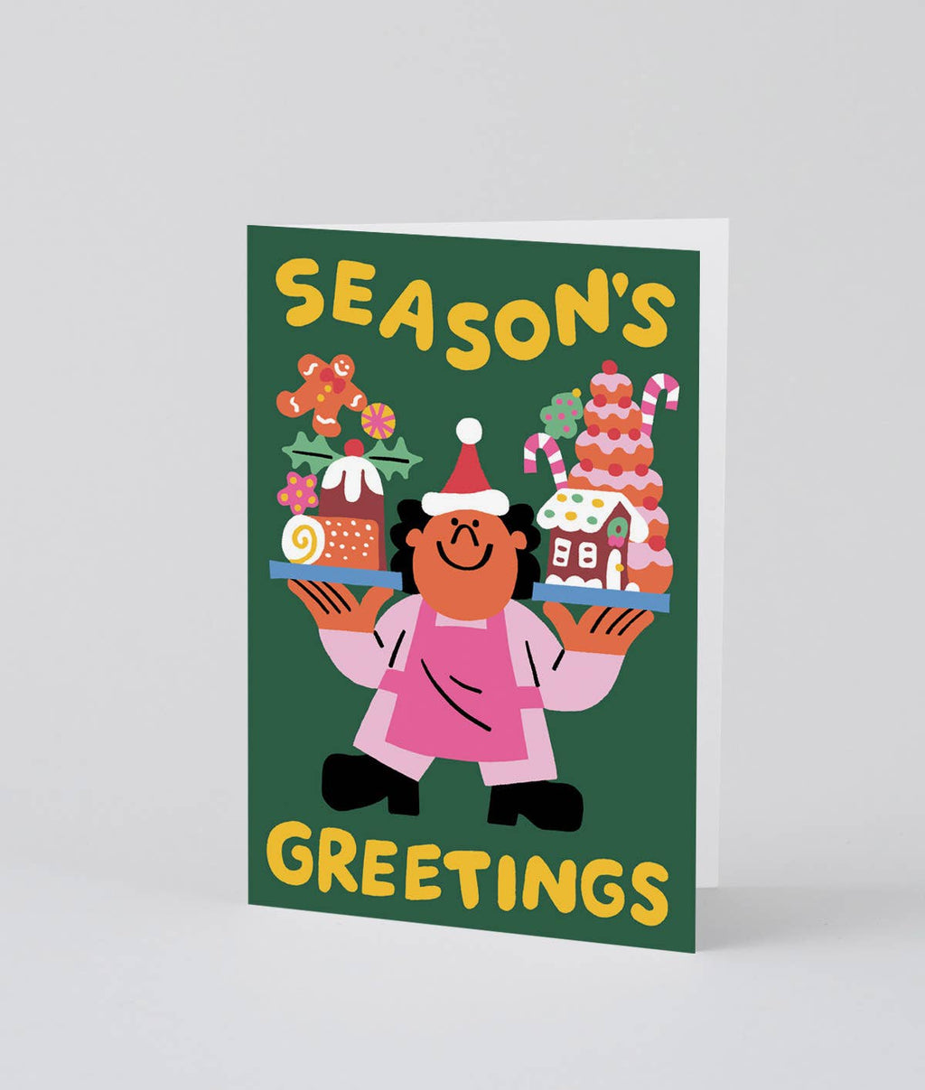 'Season's Greetings'  Embossed Holiday Greeting Card