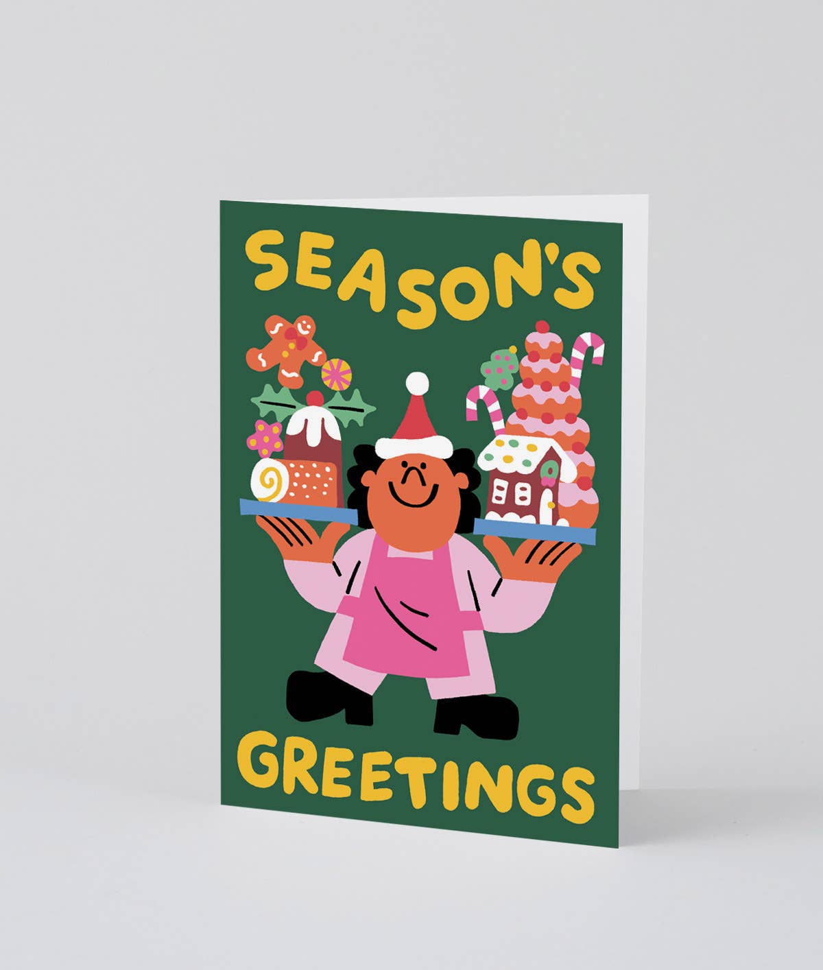 'Season's Greetings'  Embossed Holiday Greeting Card