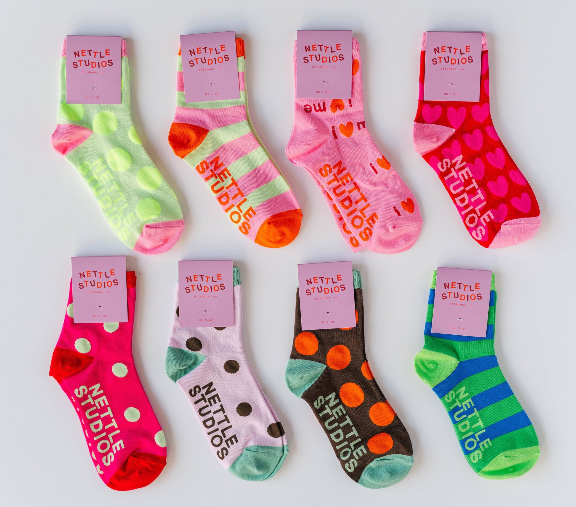 Cotton Green Blue Striped Ankle Sock