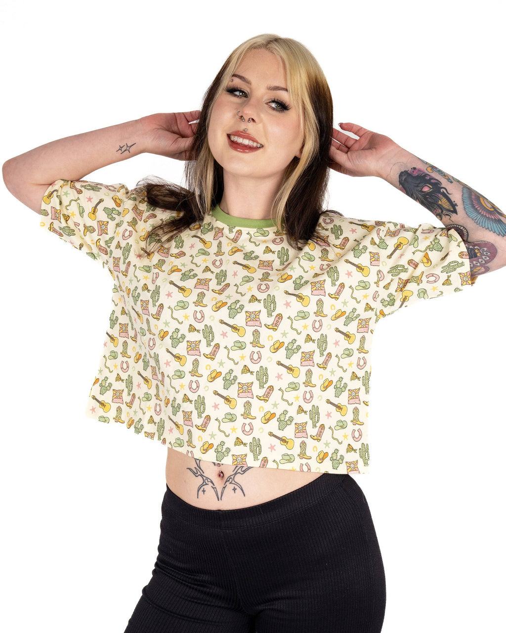 Cowboy Cropped Boxy Tee