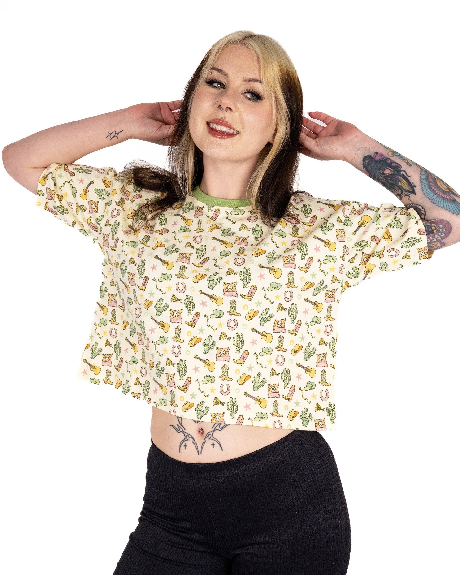 Cowboy Cropped Boxy Tee