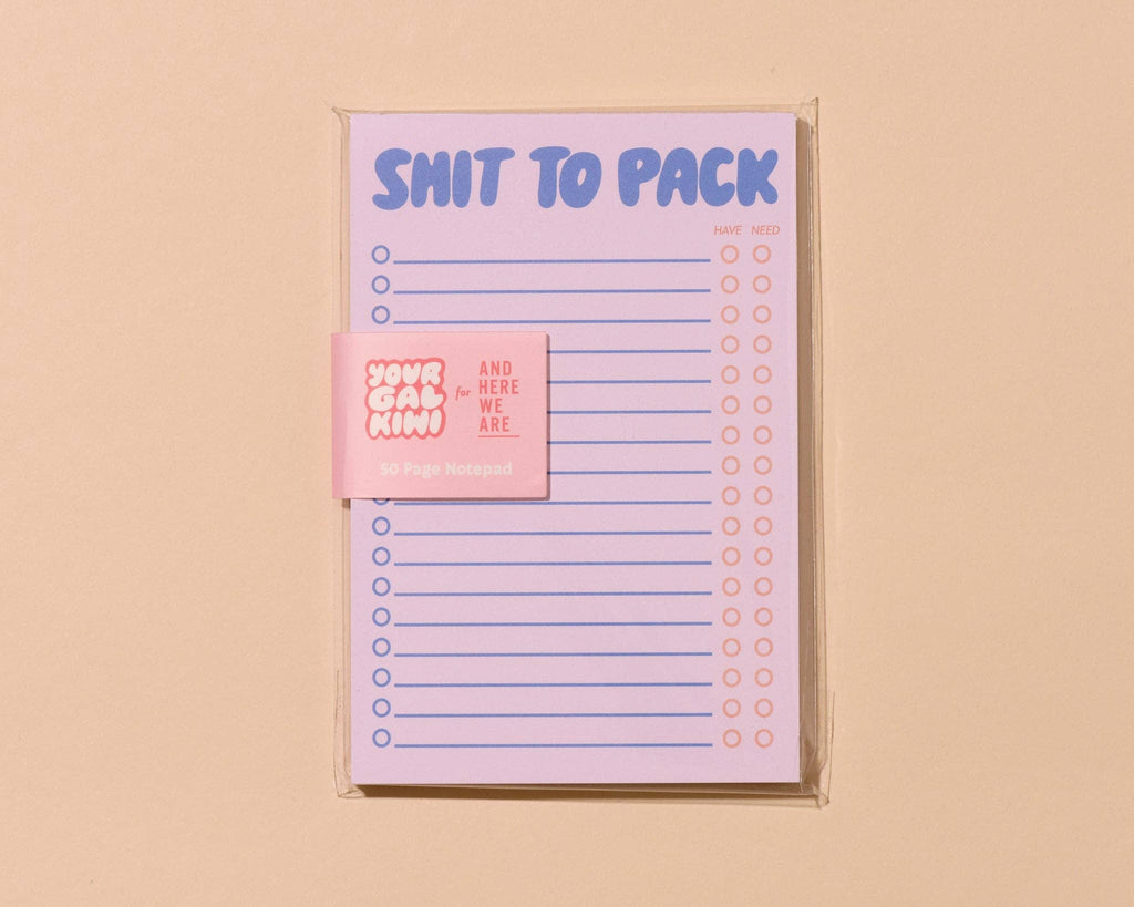 Shit To Pack 50 Page Notepad