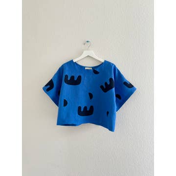 Blue Linen Top 