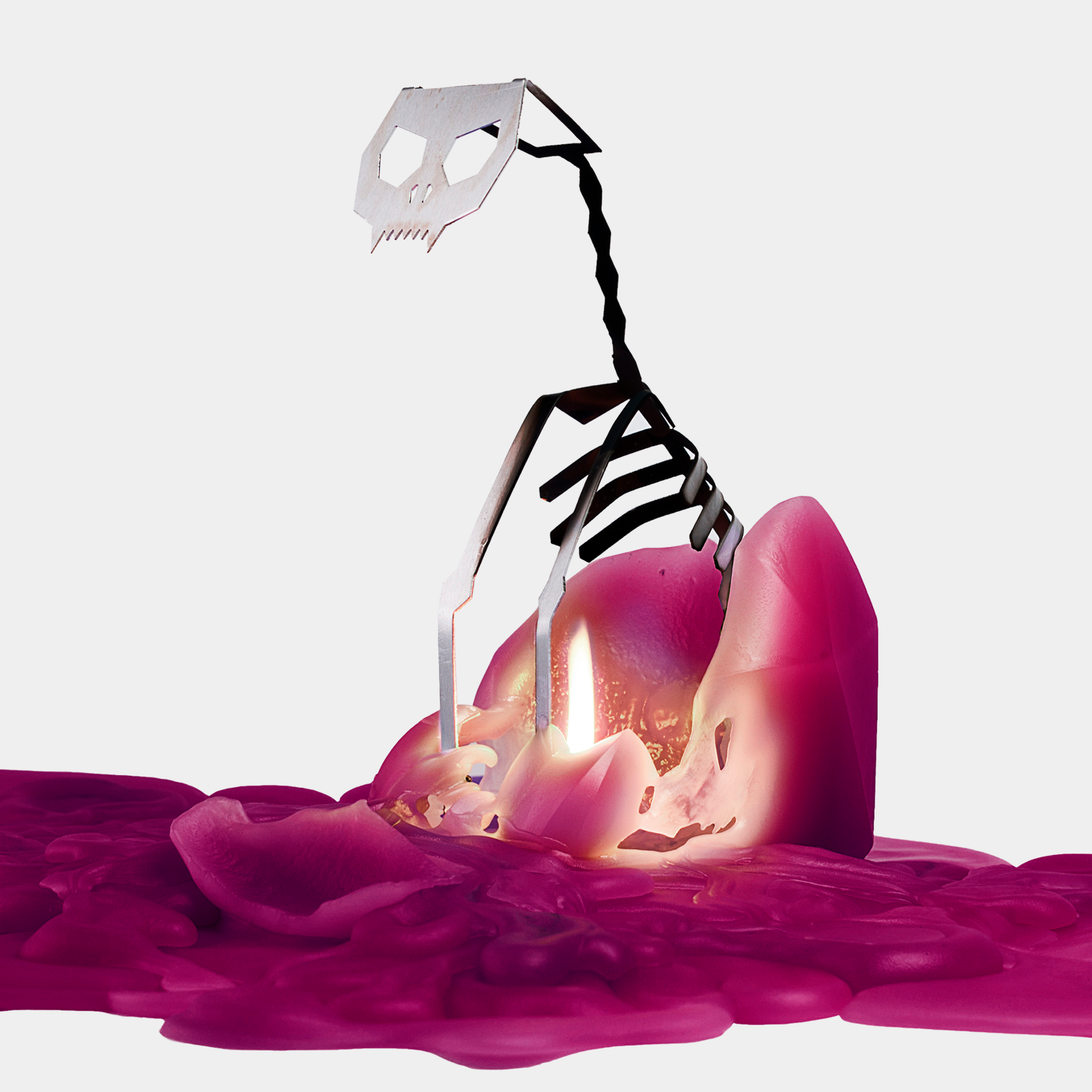 PyroPet Kisa Cat Skeleton Candle