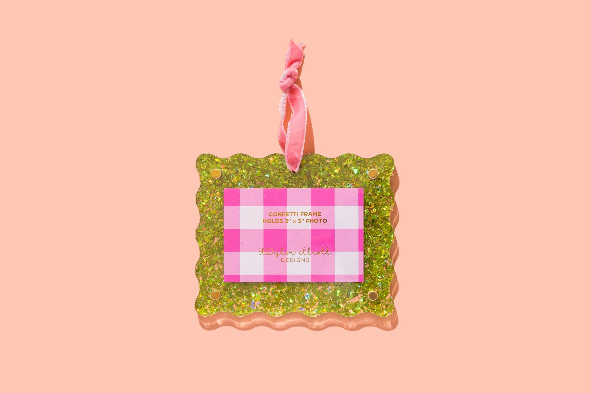 Acrylic Confetti Frame Ornament