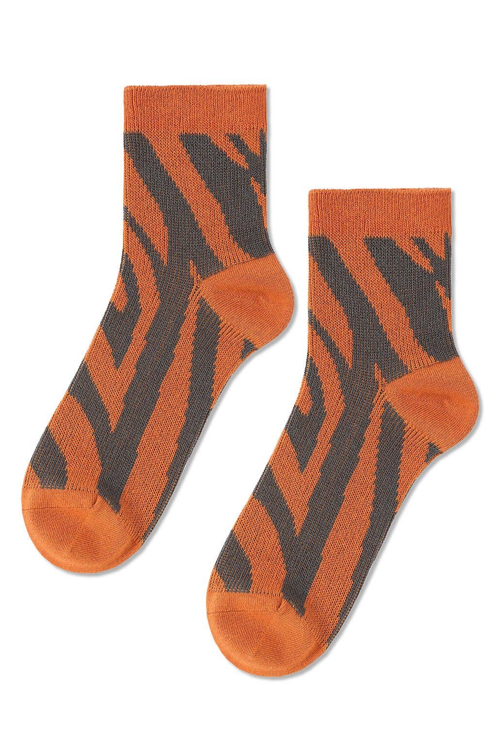 Zebra Knit Ankle Sock