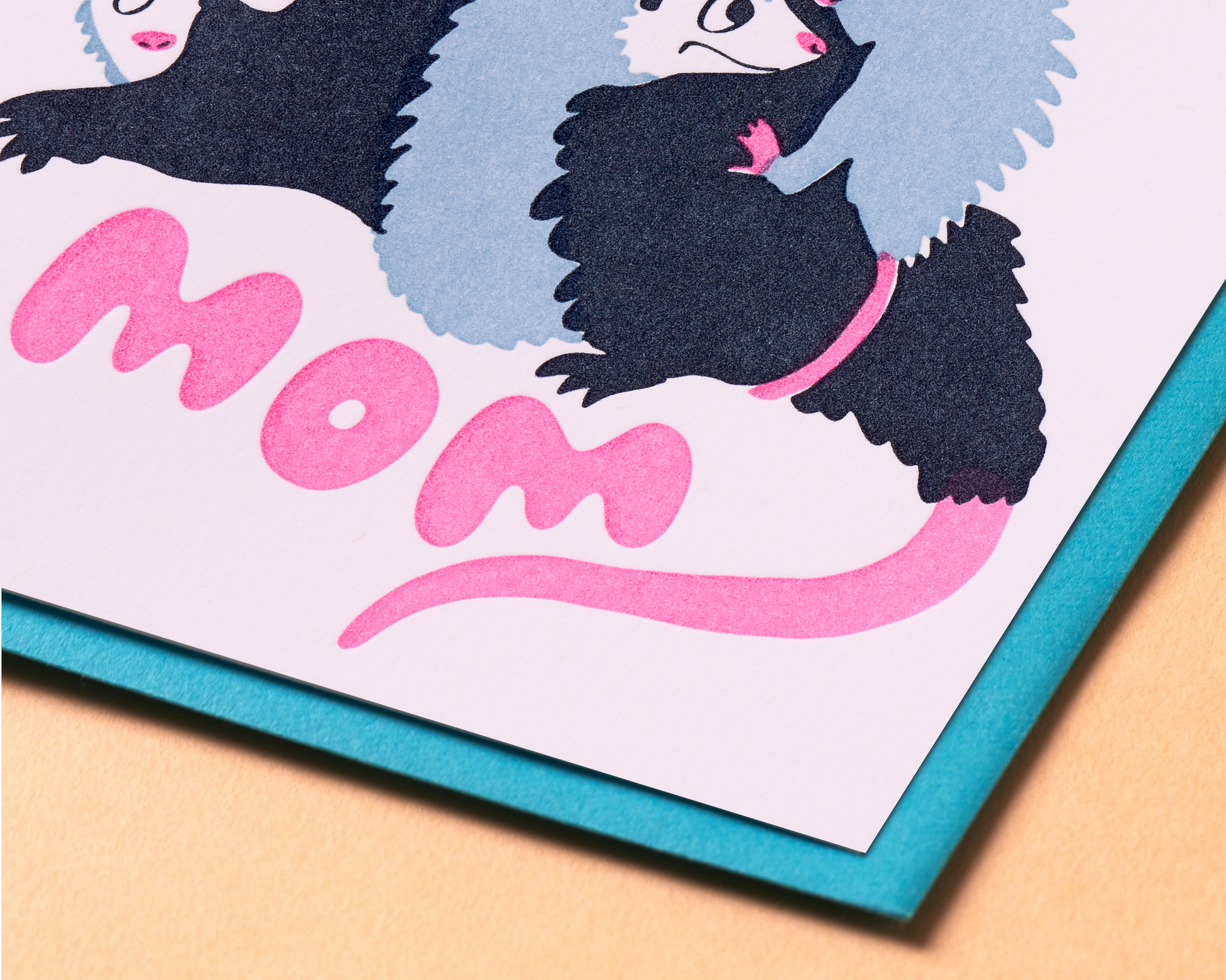 Possum Mom Letterpress Mother's Day Card