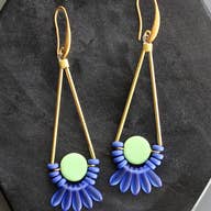 Mint and Cobalt Earrings