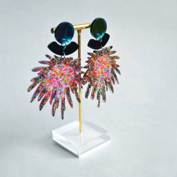 Party Confetti Pom Pom Earrings