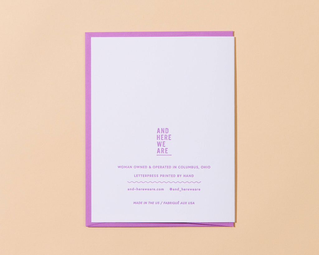 Best Wife/ Best Mom /Best Friend Letterpress Card