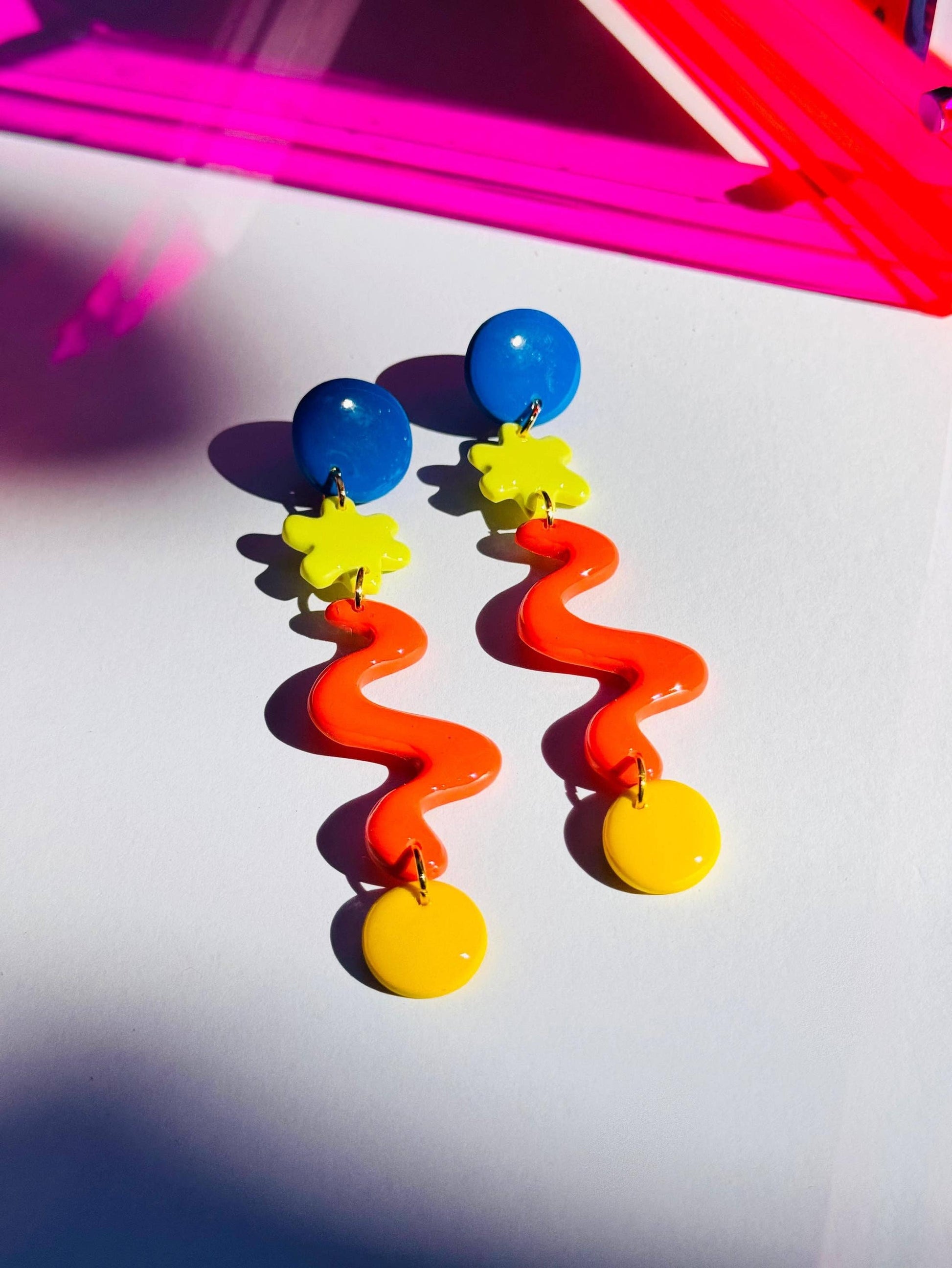 Primary Squiggles Earrings