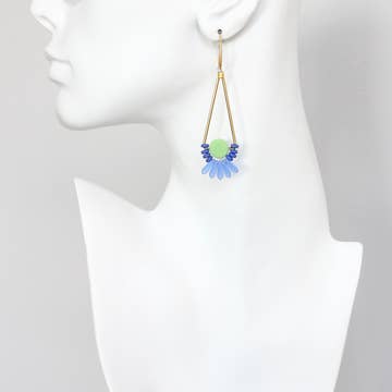 Mint and Cobalt Earrings