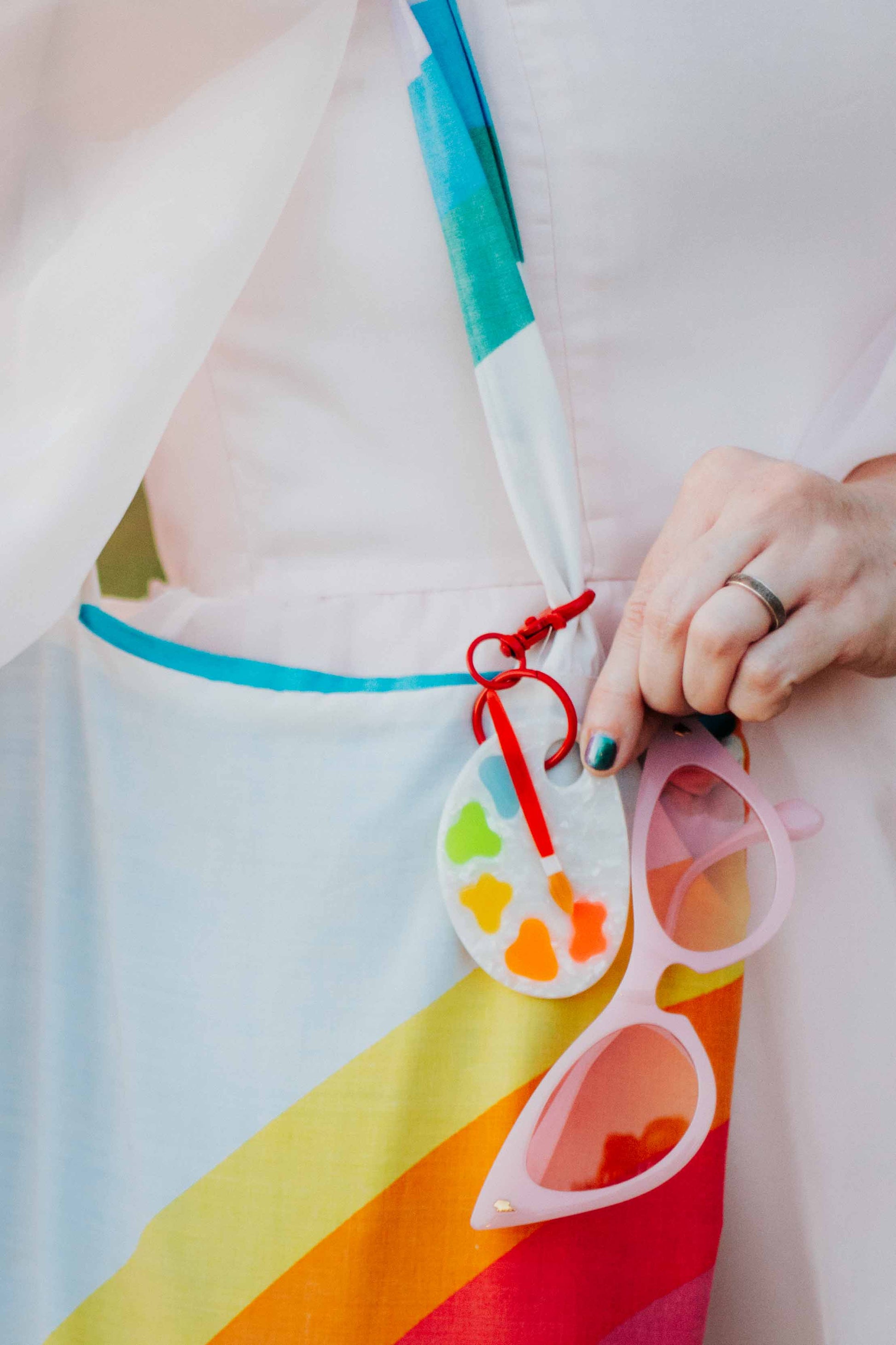 Paint Palette Bag Charm