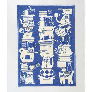 Kitchen Cats Cotton Tea Towel