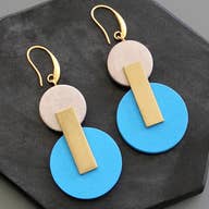 Capri Blue Disc Earrings
