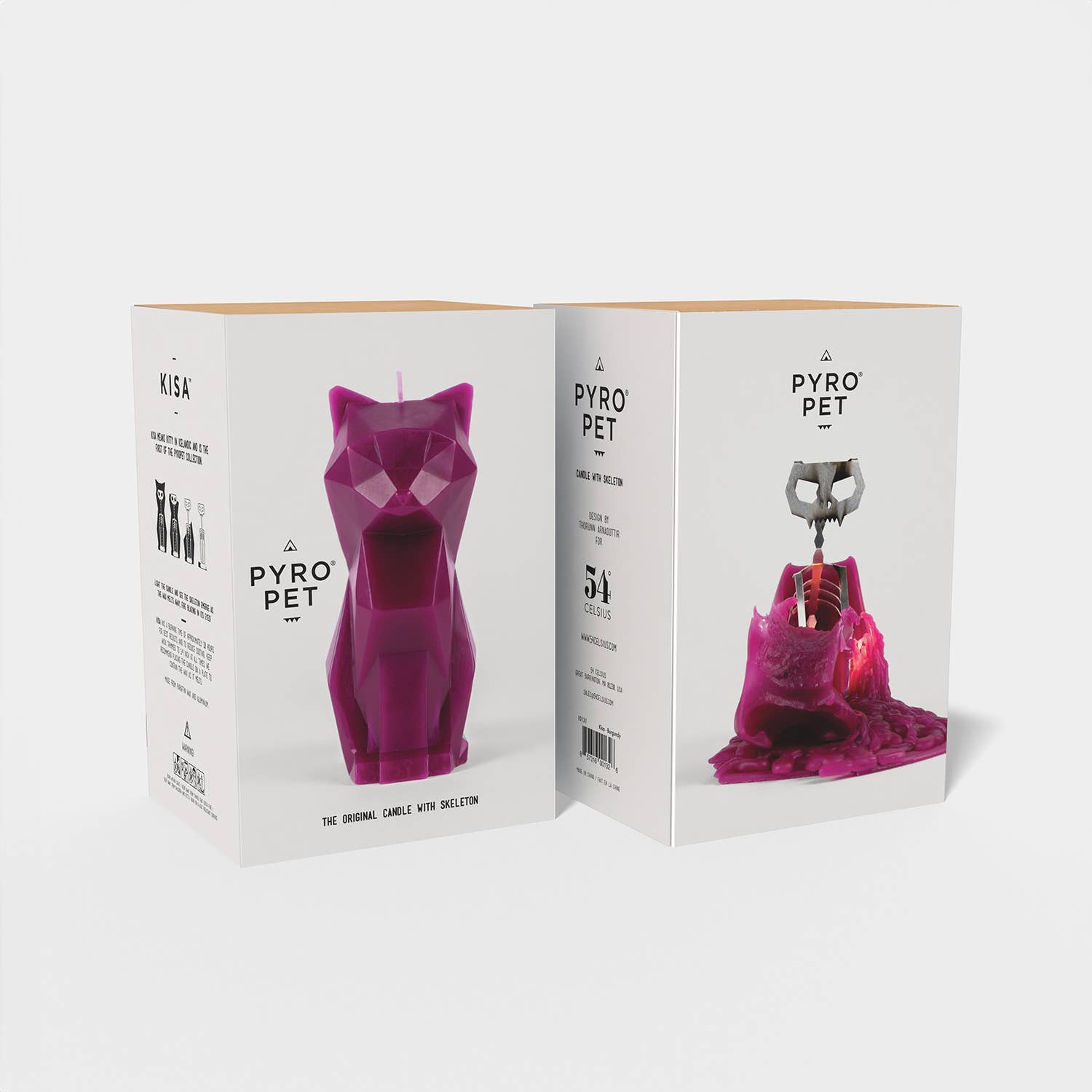 PyroPet Kisa Cat Skeleton Candle