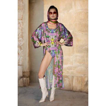 Floral Satin Kimono